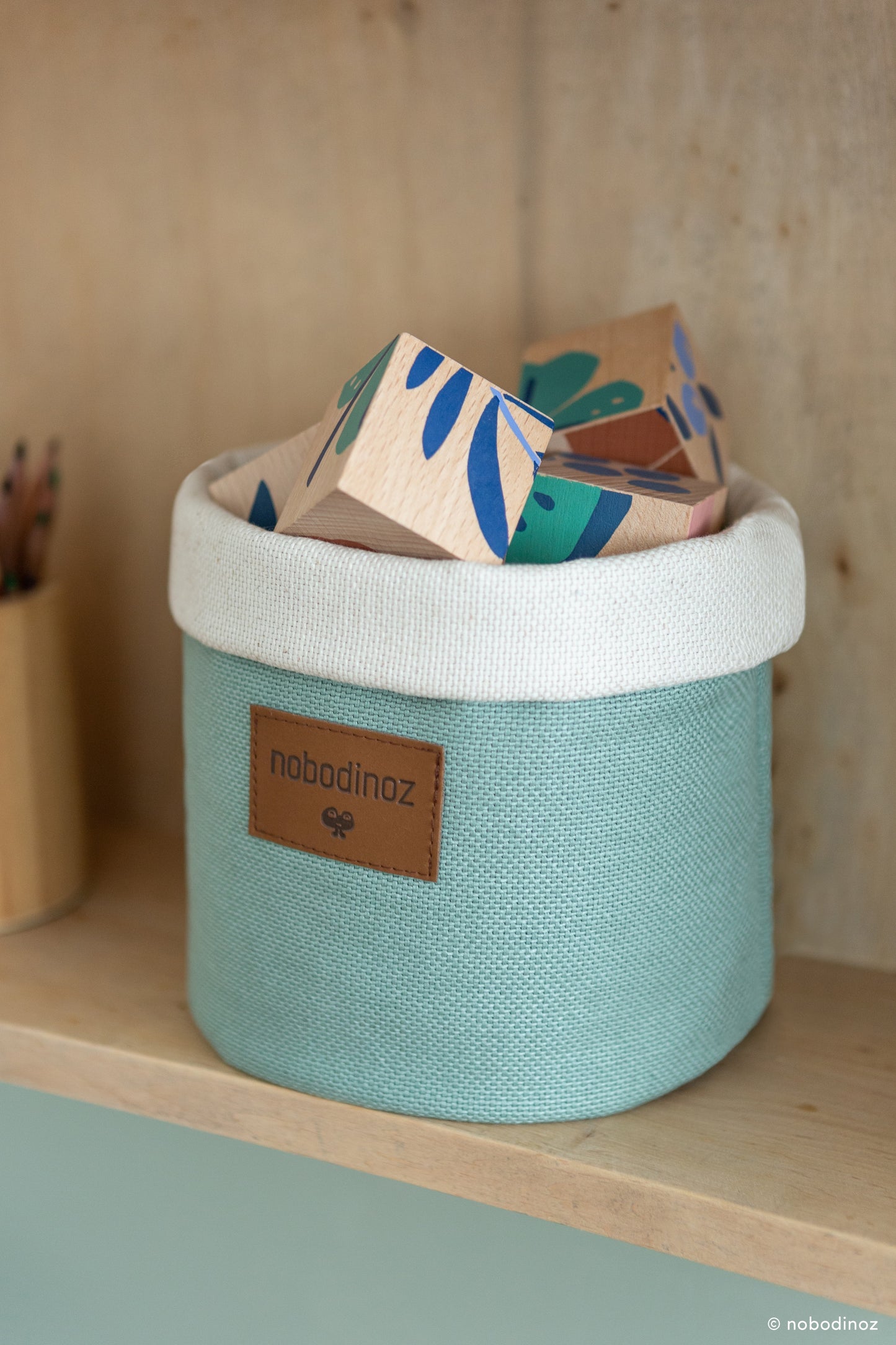 Panier en tissu Tango Small - Eden green