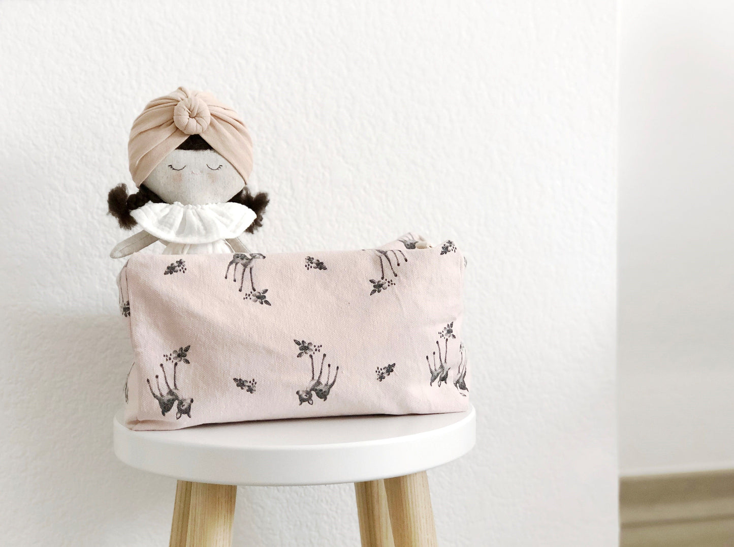 Trousse de toilette imprimé faon - Rose