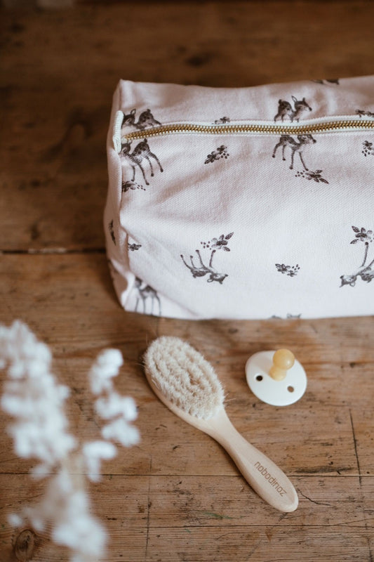 Trousse de toilette imprimé faon - Rose