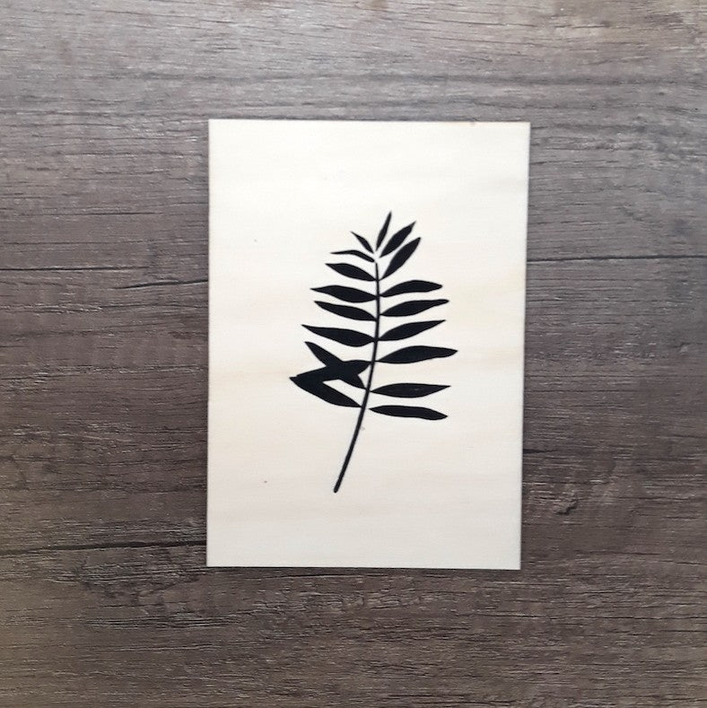 Carte en bois palmier noir