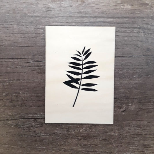 Carte en bois palmier noir