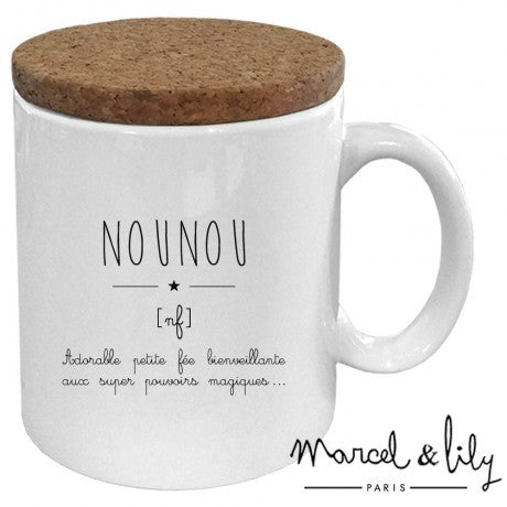Mug avec couvercle - Nounou définition