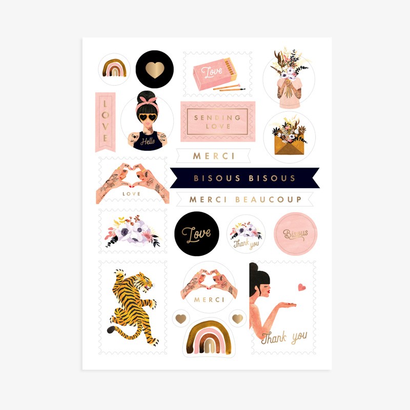 Set de stickers - Love and Thank you