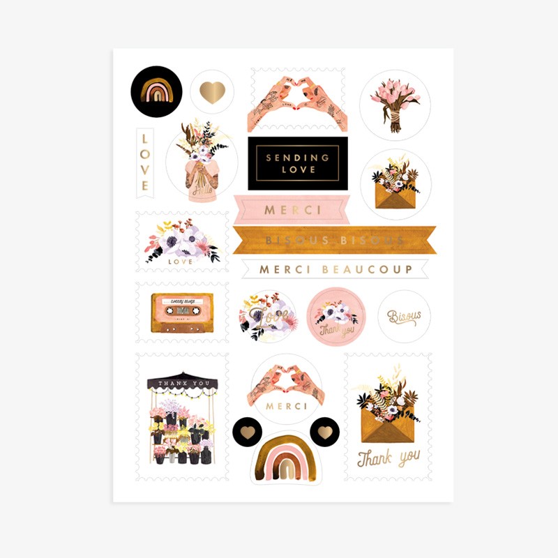 Set de stickers - Love and Thank you