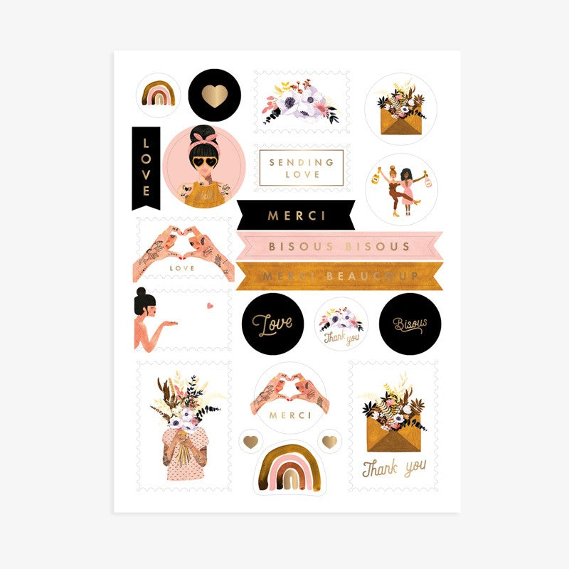 Set de stickers - Love and Thank you