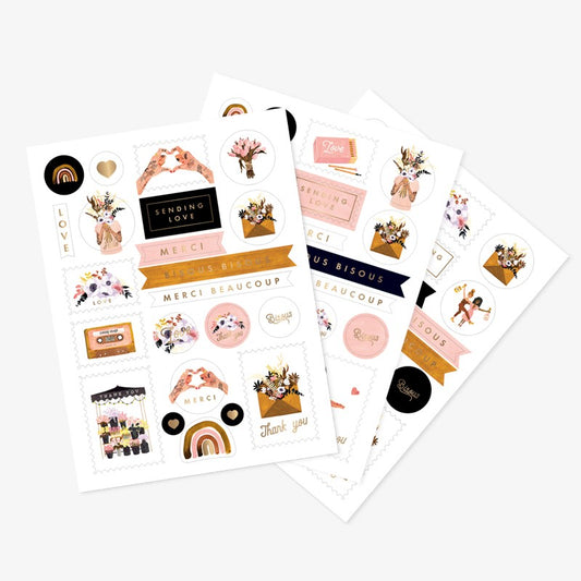 Set de stickers - Love and Thank you