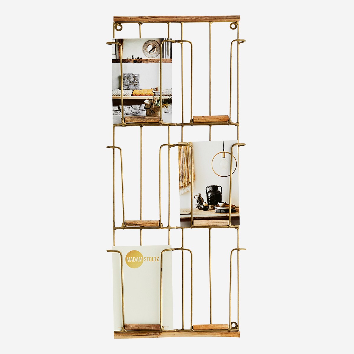 Porte-cartes en bois et laiton