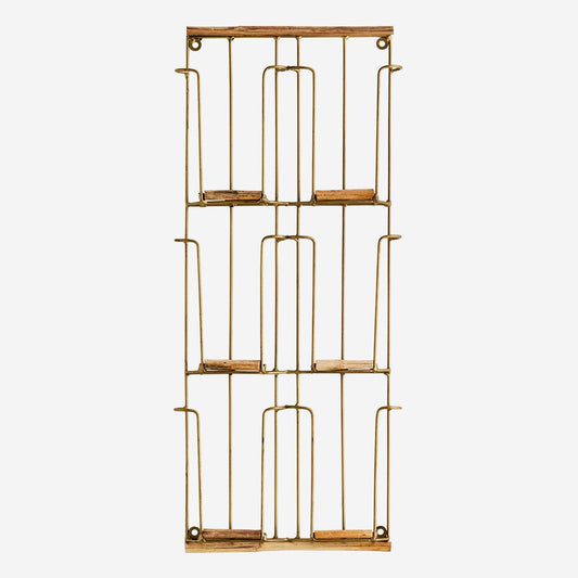 Porte-cartes en bois et laiton