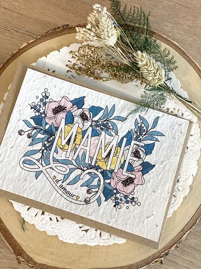 Carte à planter mamie d'amour