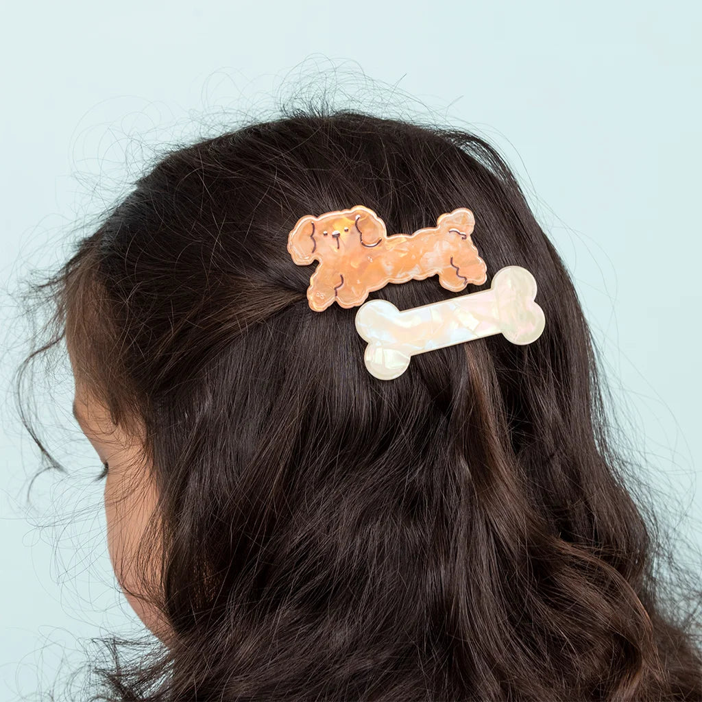 Barrettes Chien et os