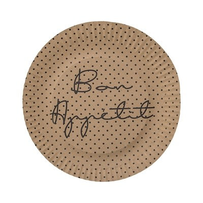 Assiettes en carton Bon appétit", par 8"