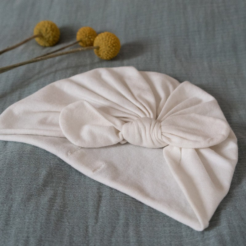 Knot beanie Whipped cream 6/12 mois