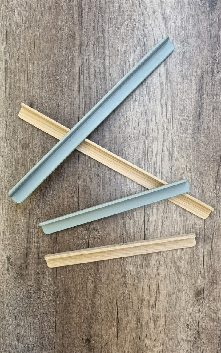 Grand présentoir en bois naturel