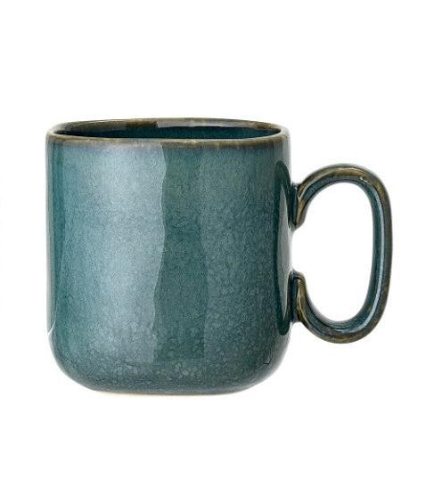 Mug carré en terre cuite Aime - turquoise