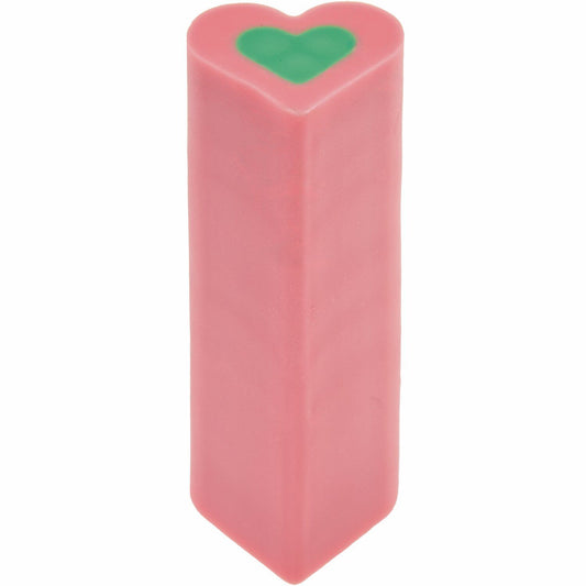 Gomme coeur Eye candy - rose/vert