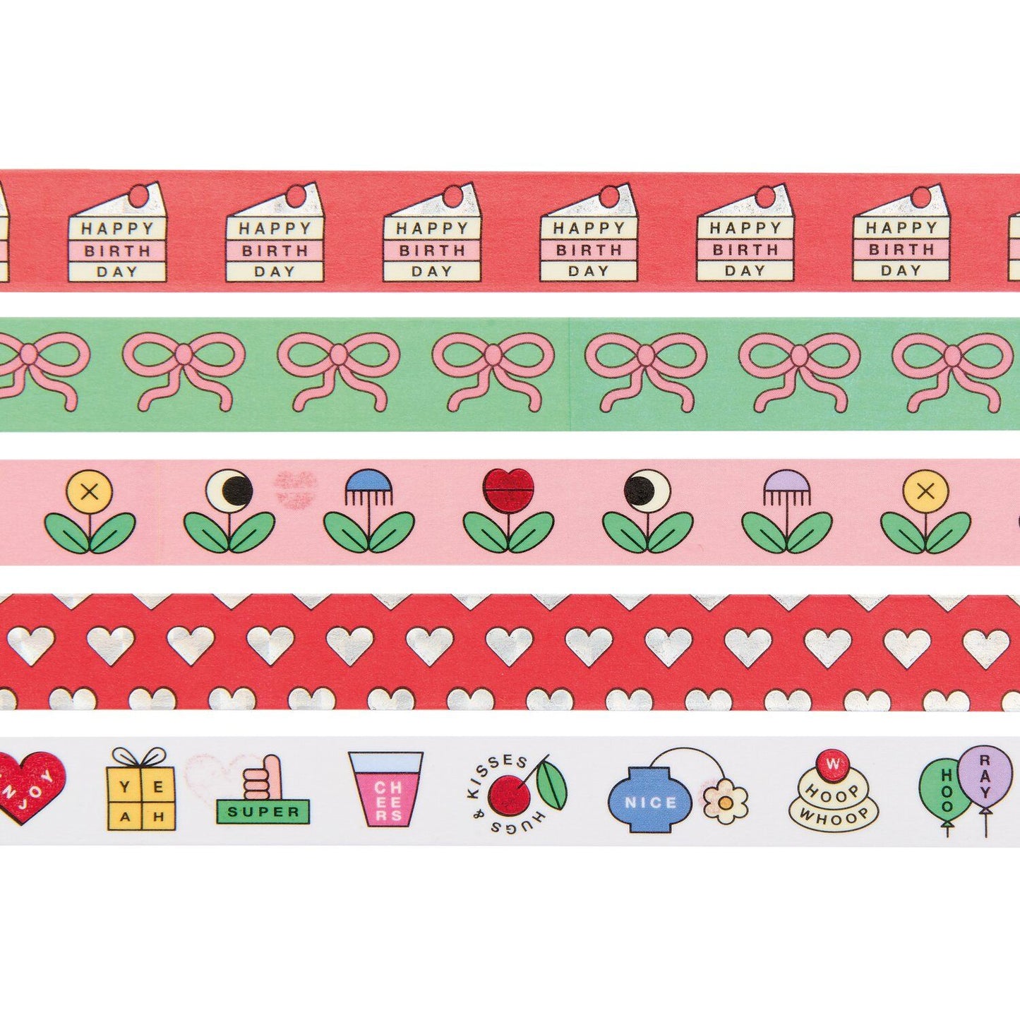 Set de 5 masking tape - Happy birthday — Rico design , Lyon