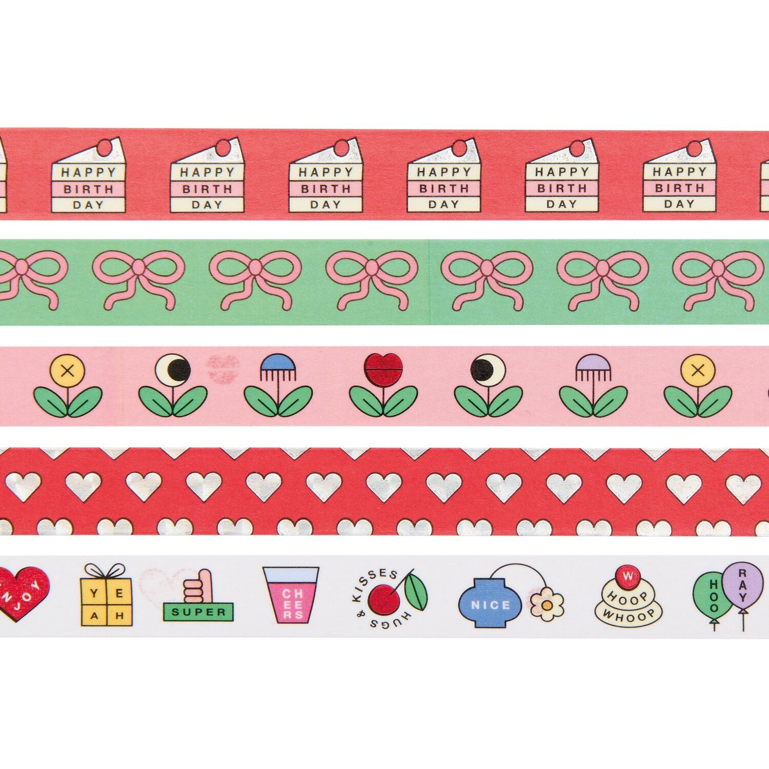 Set de 5 masking tape - Happy birthday — Rico design , Lyon
