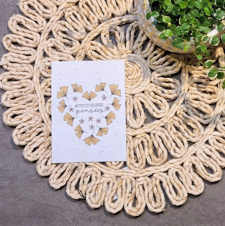 Carte à planter Affectueuses pensées — Créabisontine , Lyon