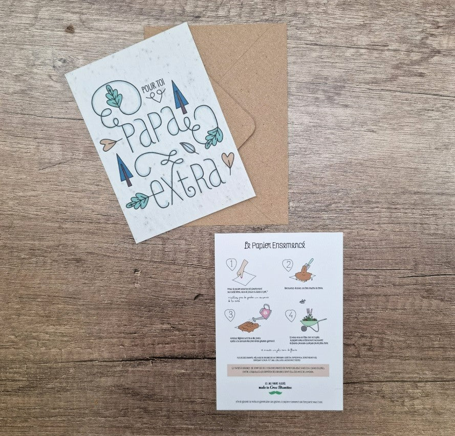 Carte à planter Papa extra — Créabisontine , Lyon