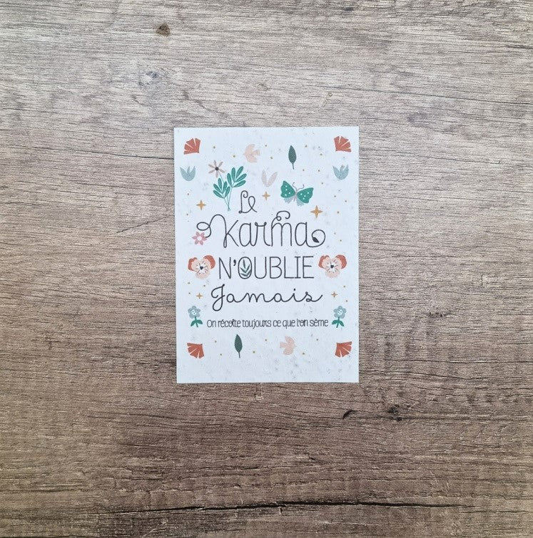 Carte à planter Karma — Créabisontine , Lyon