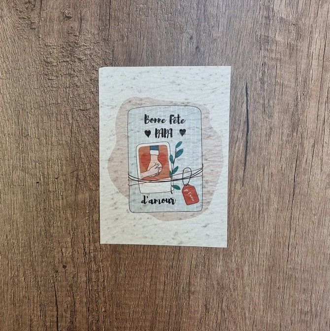 Carte à planter bonne fête papa — Créabisontine , Lyon