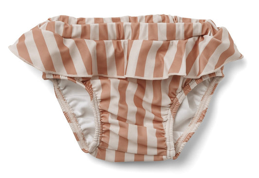 Culotte de bain rayée tuscany rose - 1/3 mois
