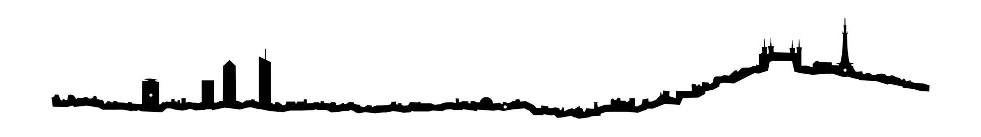 Silhouette de Lyon - noir