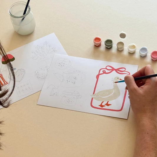 Kit de peinture au numéro 8 cartes - Le cottage