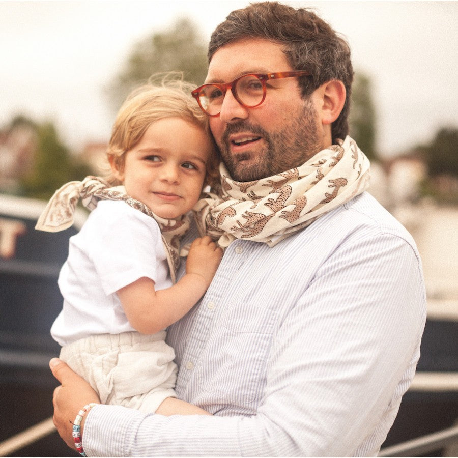 Small foulard Bengale - Latte