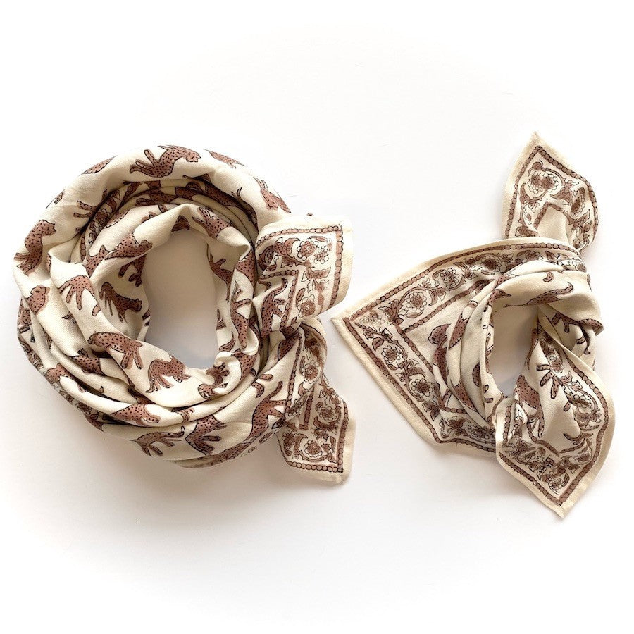 Small foulard Bengale - Latte