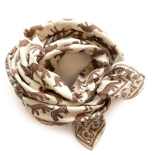 Big foulard Latika Bengale - Latte