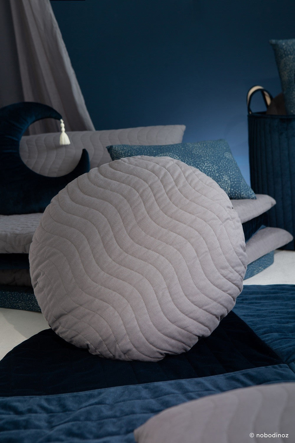 Coussin rond Sitges - Slate grey