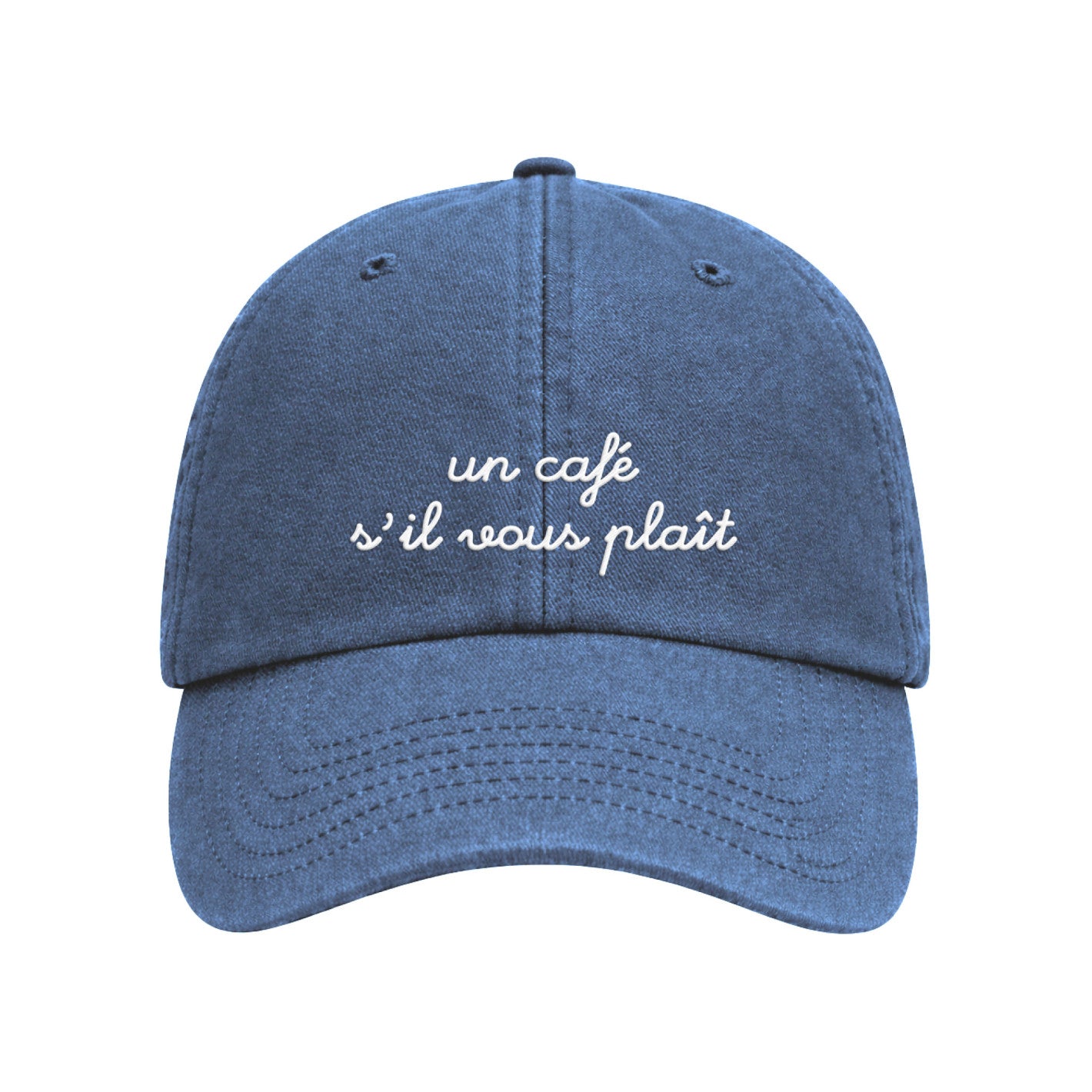Casquette Un café s'il vous plait - Bleu