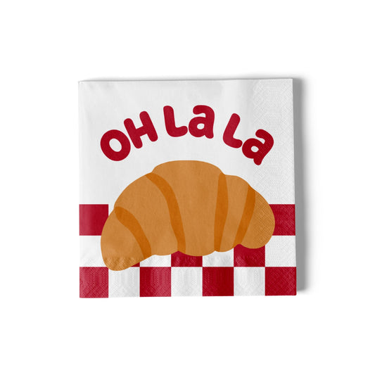 Pack de 20 serviettes en papier - Oh la la