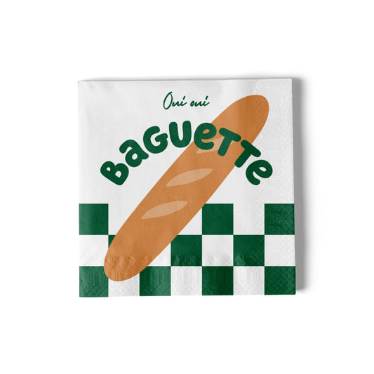 Pack de 20 serviettes en papier - Baguette