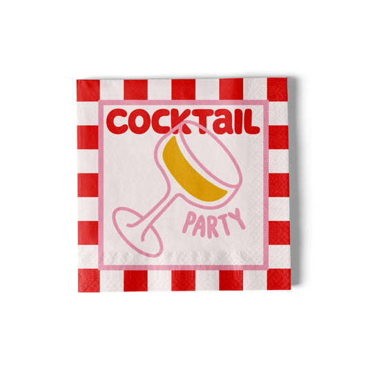 Pack de 20 serviettes en papier - Cocktail party