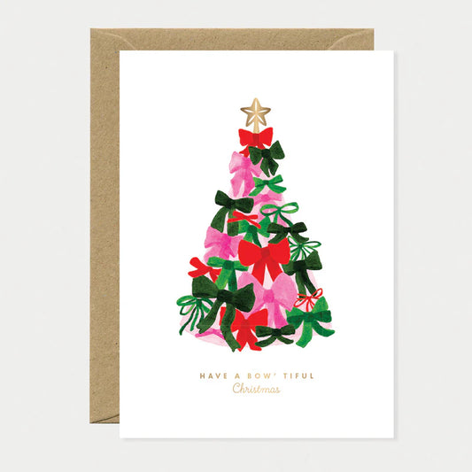 Carte Bowtiful christmas tree