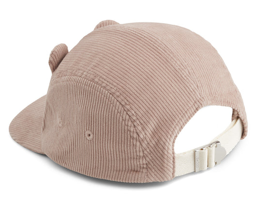 Casquette Mr bear rose velours - 3/4 ans