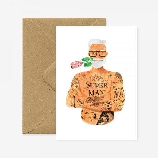 Carte Superman tatoué