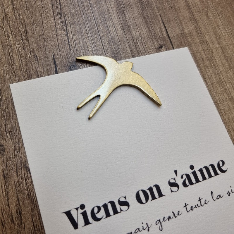 Carte papier Viens on s'aime - petite police