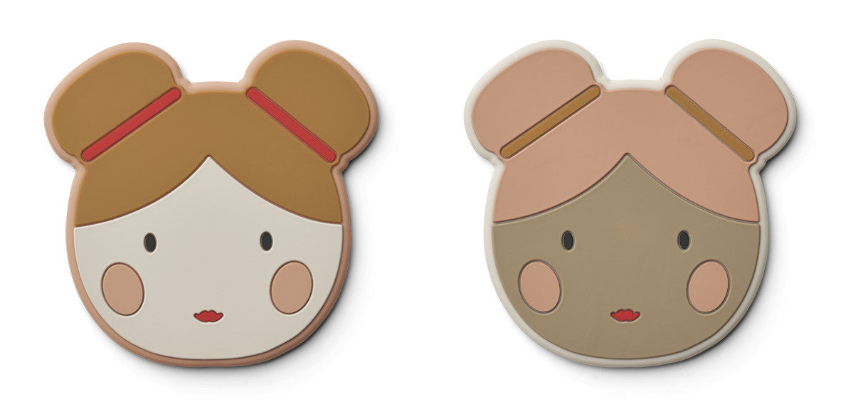 Lot de 2 anneaux de dentition - Doll sandy mix