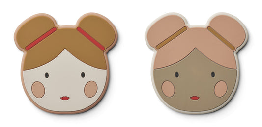 Lot de 2 anneaux de dentition - Doll sandy mix