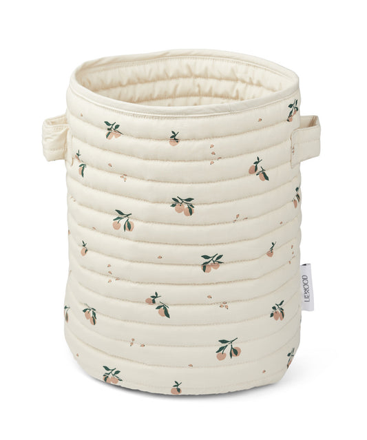Panier quilté moyen - Peach/sea shell mix
