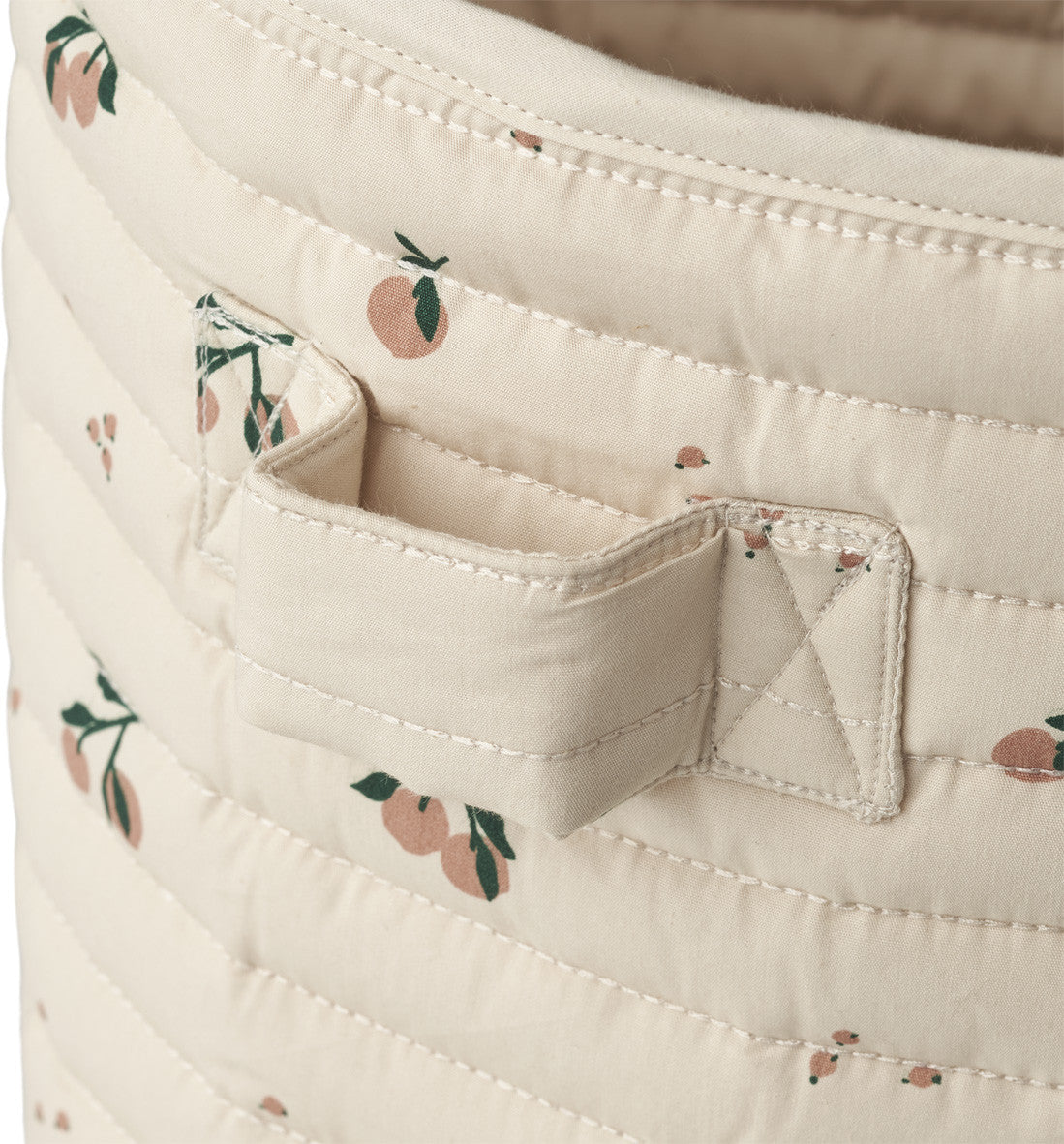 Panier quilté moyen - Peach/sea shell mix
