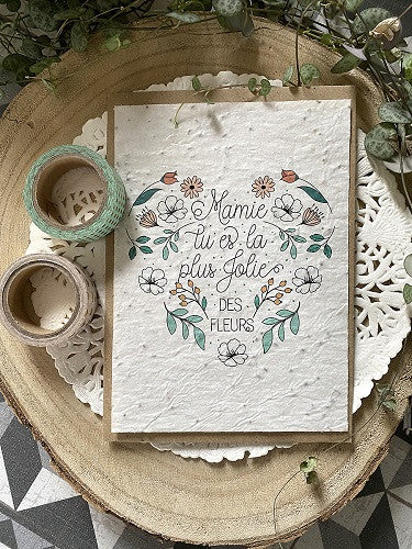 Carte à planter Mamie jolie