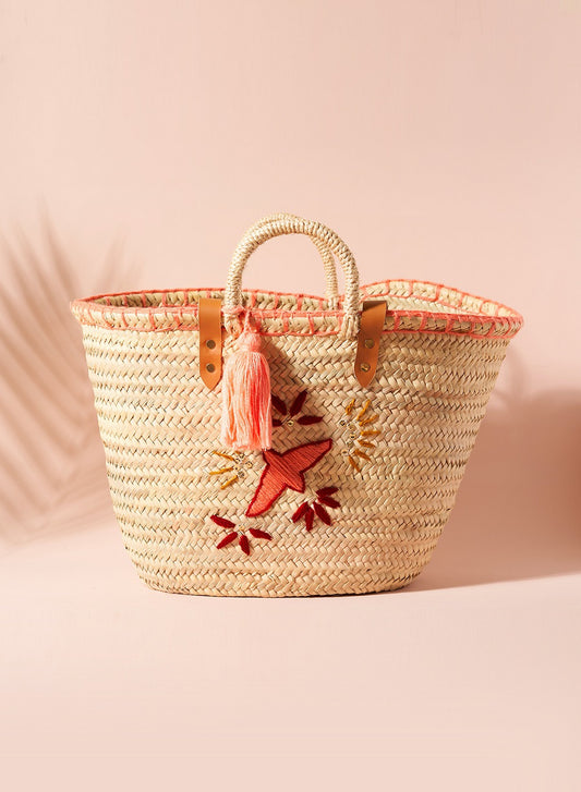 Grand panier Catalina corail