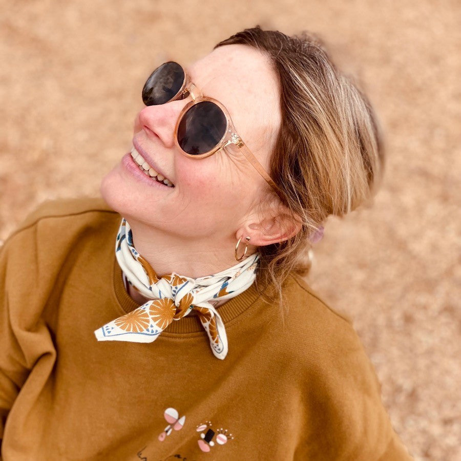 Small foulard Cerisier - Fleur de vanille — Apaches collections , Lyon