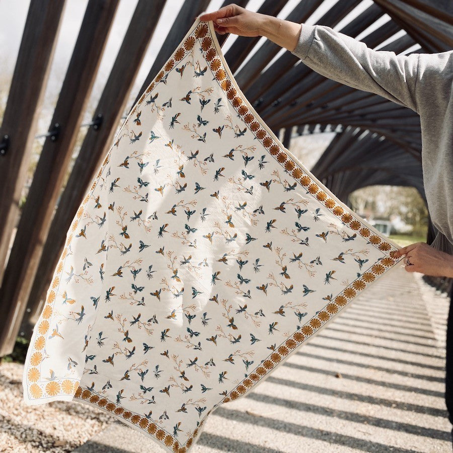 Big foulard Cerisier - Fleur de vanille