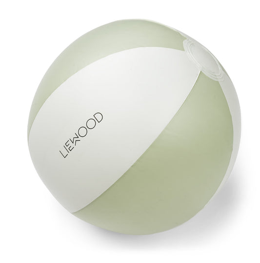 Ballon de plage rayé - Dusty mint/Creme de la creme