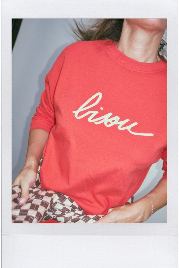Sweat Bisou rouge - Taille XS